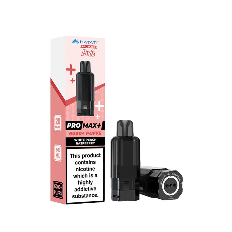 Hayati Pro Max Plus White Peach Raspberry Prefilled Pod + Refill