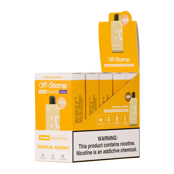 BUY 1 GET 1 FREE Tropical Gummy OFF STAMP SW16000 Disposable | Vape Amazon India Off Stamp