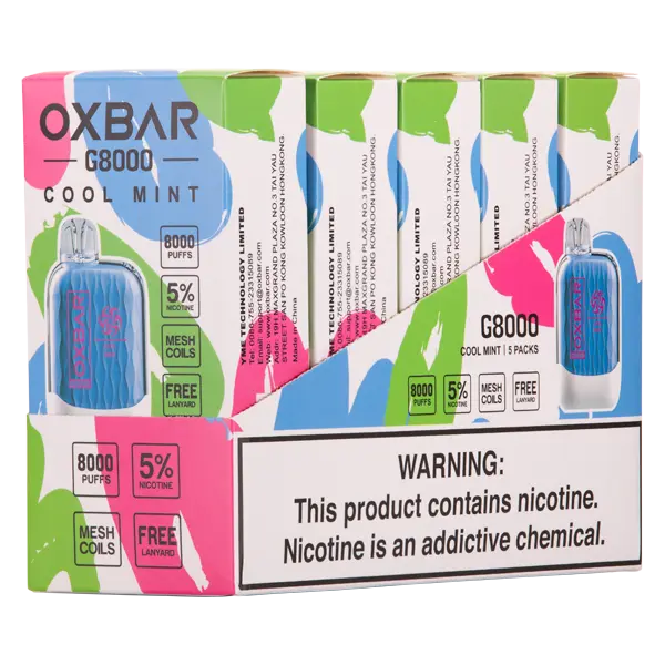 BUY 1 GET 1 FREE Cool Mint Oxbar G8000 | Vape Amazon India Oxbar