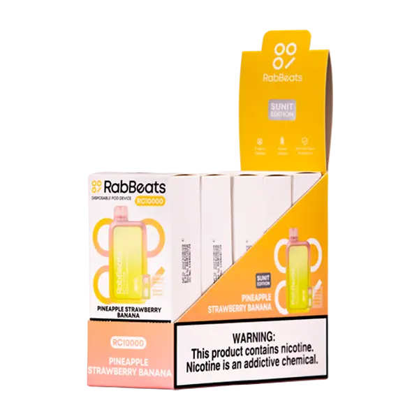 BUY 1 GET 1 FREE Pineapple Strawberry Banana RabBeats RC10000 | Vape Amazon India RabBeats