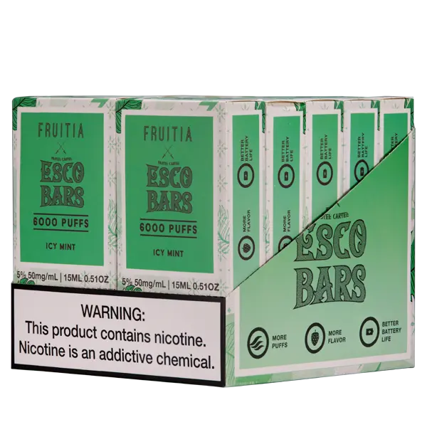 BUY 1 GET 1 FREE Icy Mint Esco Bar 6000 | Vape Amazon India Esco Bar