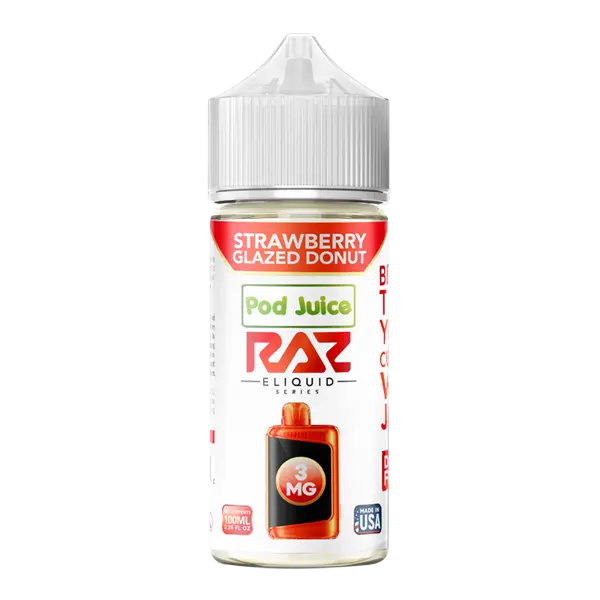 BUY 1 GET 1 FREE Strawberry Glazed Donut RAZ X Pod Juice 100ml | Vape Amazon India