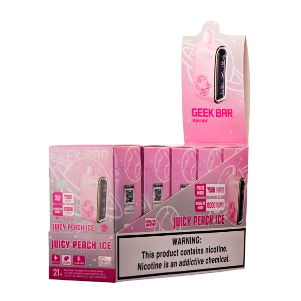 BUY 1 GET 1 FREE Juicy Peach Ice Geek Bar Pulse | Vape Amazon India Geek Vape