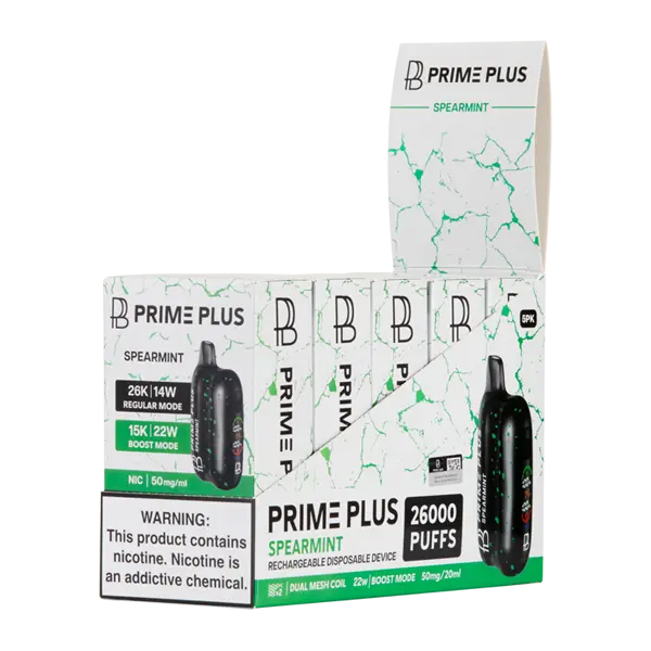 BUY 1 GET 1 FREE Spearmint Prime Plus 26000 | Vape Amazon India Prime Bar