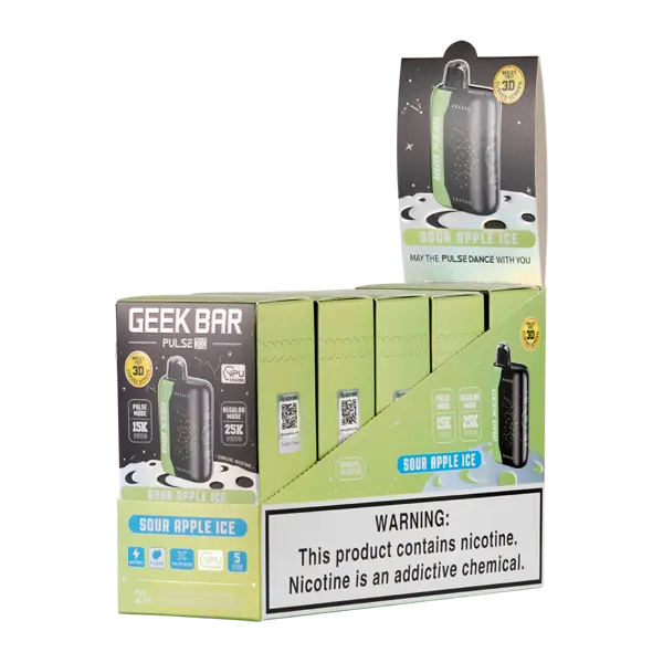BUY 1 GET 1 FREE Sour Apple Ice Geek Bar Pulse X 25k | Vape Amazon India Geek Vape