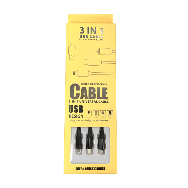 BUY 1 GET 1 FREE 3-in-1 USB Cable |Vape Delhi -Vape Delhi
