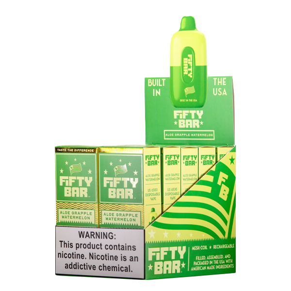 BUY 1 GET 1 FREE Aloe Grapple Watermelon Fifty Bar |Vape Delhi -Vape Delhi