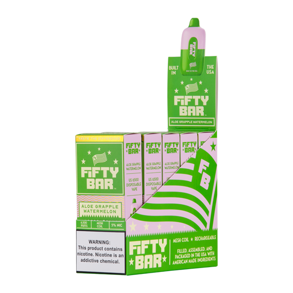 BUY 1 GET 1 FREE Aloe Grapple Watermelon Fifty Bar |Vape Delhi -Vape Delhi