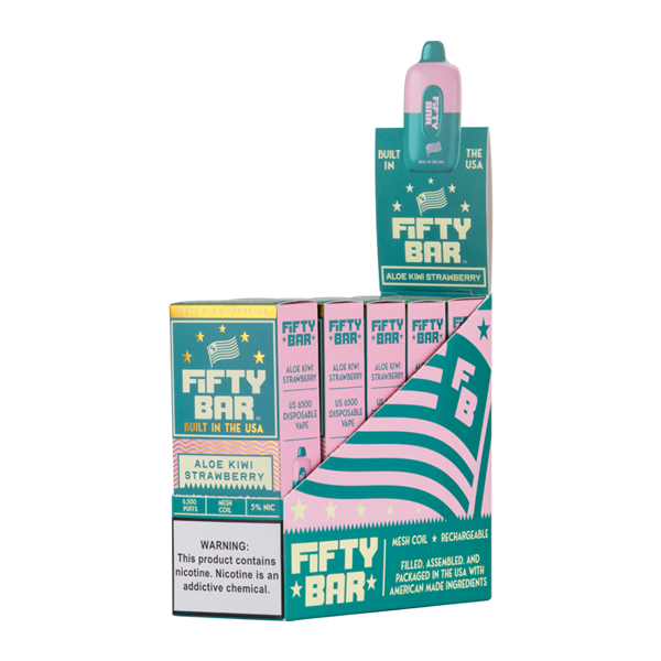 BUY 1 GET 1 FREE Aloe Kiwi Strawberry Fifty Bar |Vape Delhi -Vape Delhi