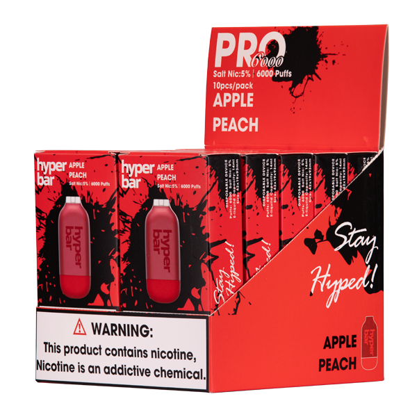 BUY 1 GET 1 FREE Apple Peach Hyper Bar Pro 6000 |Vape Delhi -Vape Delhi