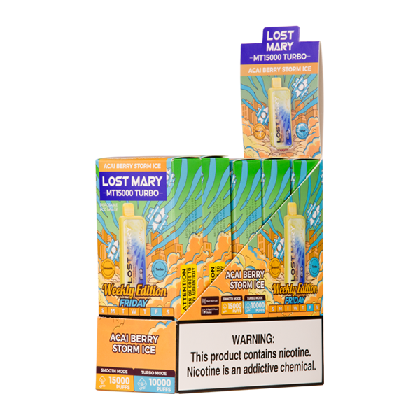 BUY 1 GET 1 FREE Acai Berry Storm Ice Lost Mary MT15000 Turbo (Friday) |Vape Delhi -Vape Delhi