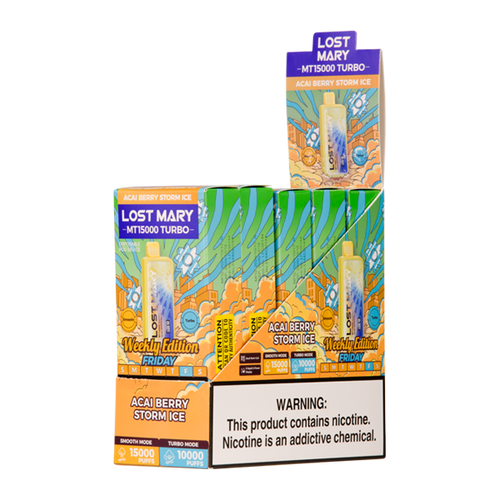 BUY 1 GET 1 FREE Acai Berry Storm Ice Lost Mary MT15000 Turbo (Friday) |Vape Delhi -Vape Delhi