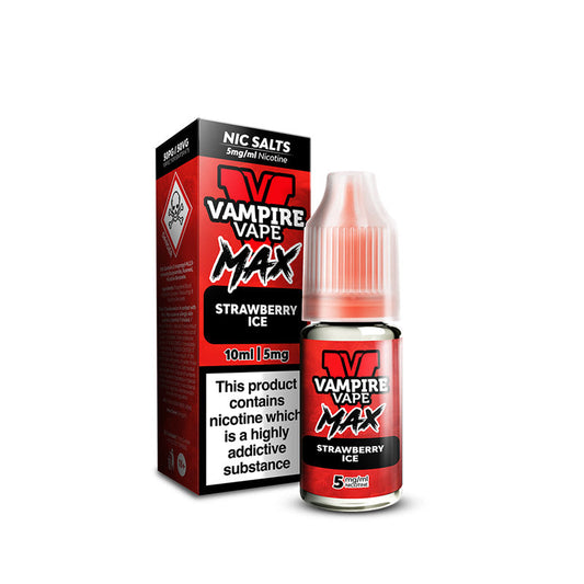 Vampire Vape MAX Strawberry Ice Nic Salt E-Liquid 10ml